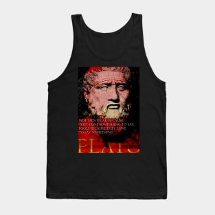 Plato Philosophical/Motivational Quote on Wisdom 1 Tank Top